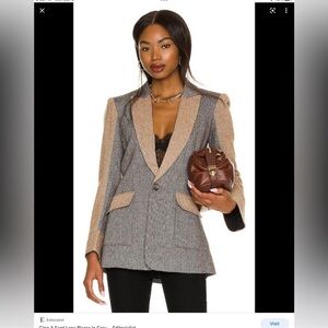 Cinq à Sept Gray and Tan Blazer